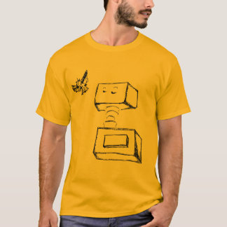 Camiseta robot del flotador en oro
