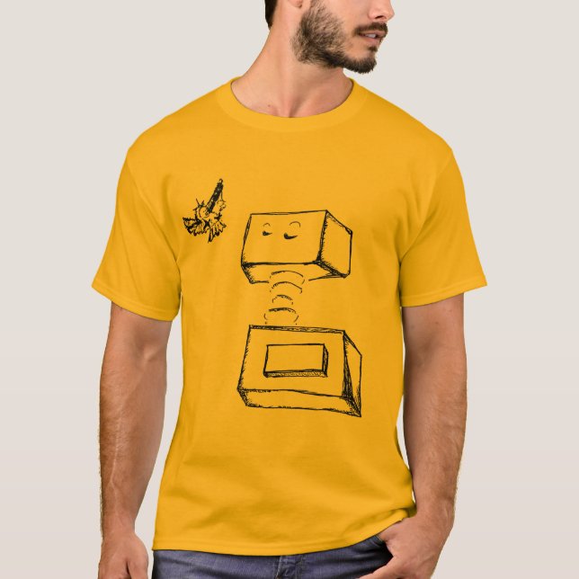 Camiseta robot del flotador en oro (Anverso)