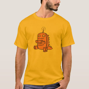 Camiseta Robot Dino - naranja