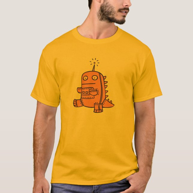 Camiseta Robot Dino - naranja (Anverso)