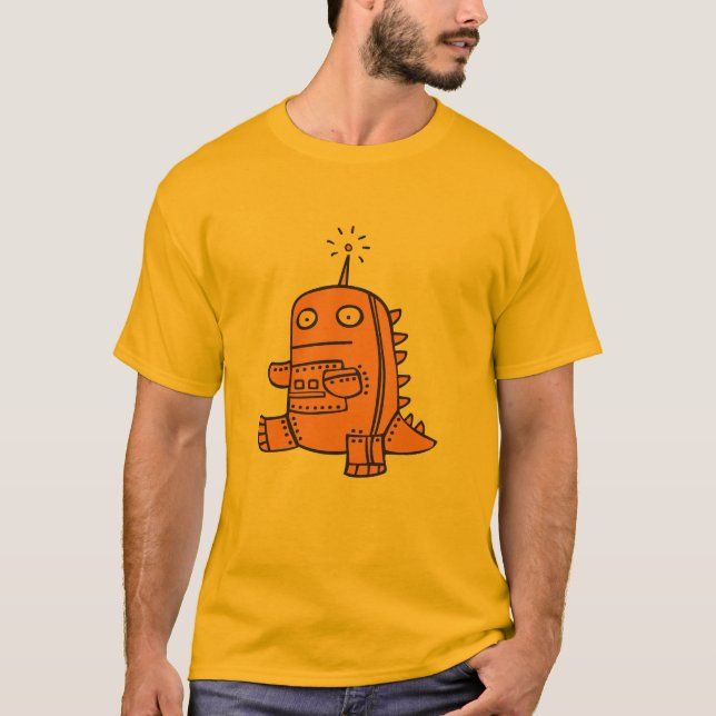 Camiseta Robot Dino - naranja (Anverso)