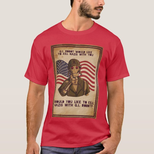 Camiseta robot divertido gi (Anverso)