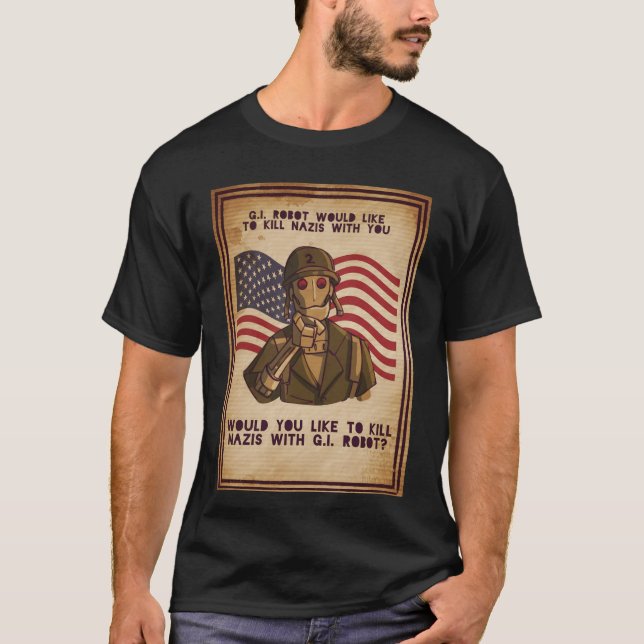 Camiseta robot divertido gi (Anverso)
