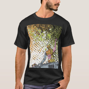 Camiseta Robot DJ Pop Art – Vibraciones de fiesta en tono m
