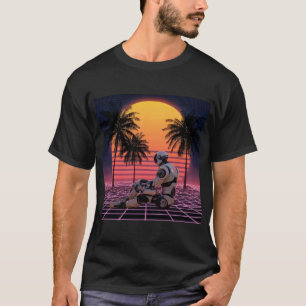 Camiseta Robot en Reposo en el Paraíso Neon
