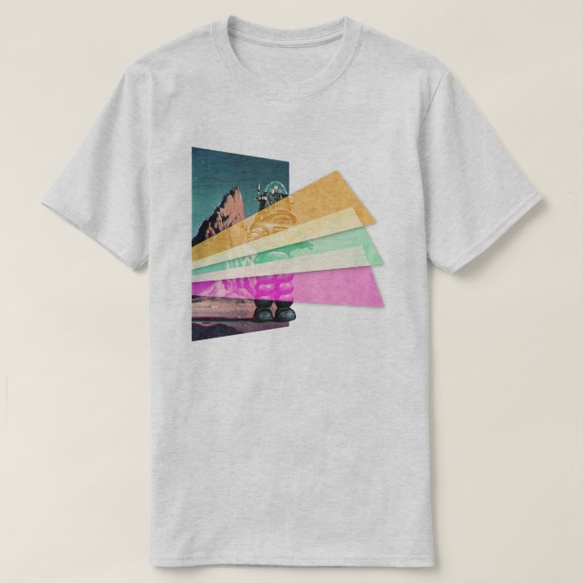 Camiseta Robot espacial Vaporwave (Diseño del anverso)