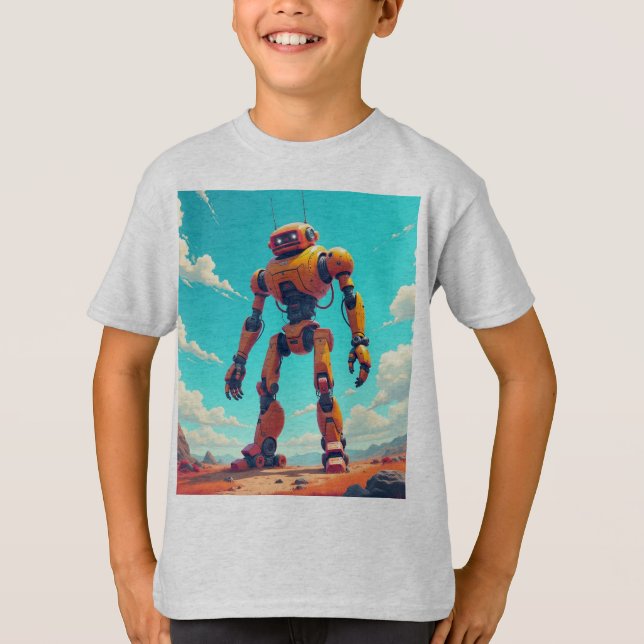 Camiseta Robot estudiantil amigable (Anverso)