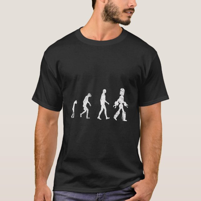Camiseta Robot Evolution Funny Robotics Engineering Vintage (Anverso)