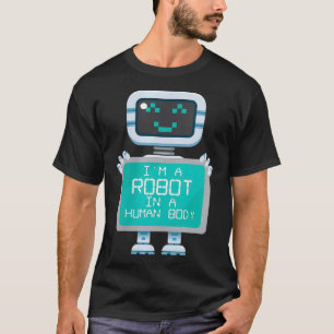 Camiseta Robot femenino en un cuerpo humano I PC VNeck