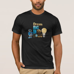 Camiseta Robot Futurista "Sueña en Grande 2026" Tech Bella+