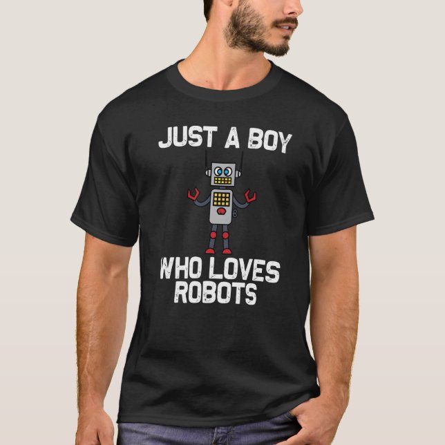 Camiseta Robot Guay Para Niños Robóticos Ingeniero Robots P (Anverso)