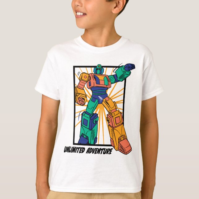 Camiseta Robot guerrero gigante: aventura ilimitada (Anverso)