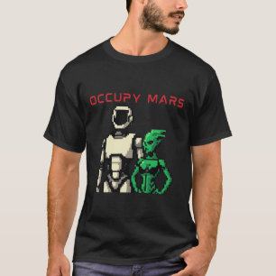 Camiseta Robot Humanoide Futurista en un Planeta Alien