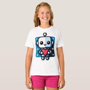Camiseta Robot lindo con corazón - Amor Adorable y Tecnolog