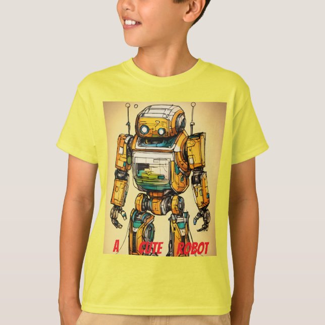 Camiseta "Robot lindo - Playful TechT diseñado (Anverso)