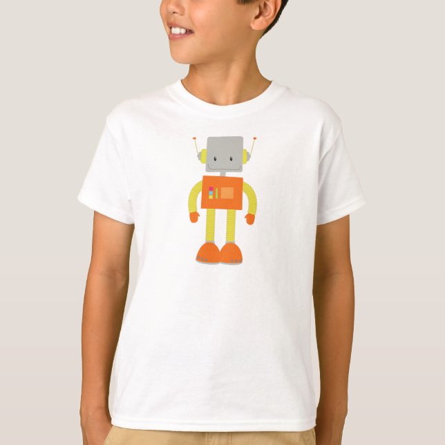 Camiseta Robot lindo, robot gracioso, robot tonto, robótica (Anverso)