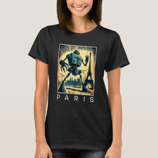 Camiseta Robot malvado gigante ataca a París Sci Fi