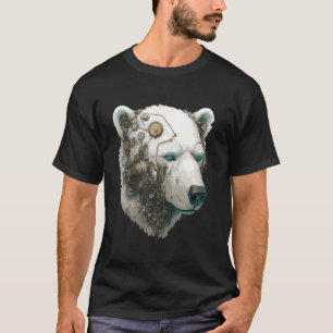 Camiseta Robot mecánico de oso polar de acero para la criat