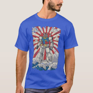 Camiseta Robot mecha anime japonés Hombre de la gran ola de