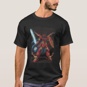 Camiseta Robot Mecha Vintage Estilo Anime Japonés Traje Ret
