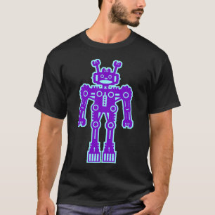 Camiseta Robot Mk I - (Púrpura y Azul Lt) - Personalizado