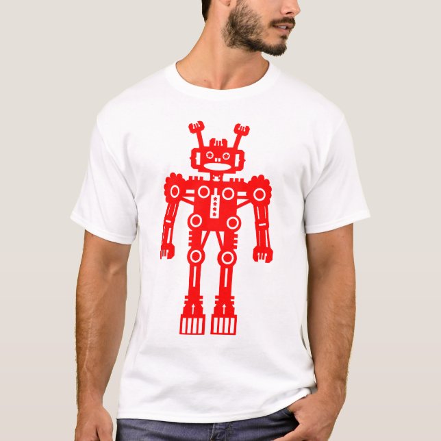 Camiseta Robot Mk I - (Rojo) - Personalizado (Anverso)