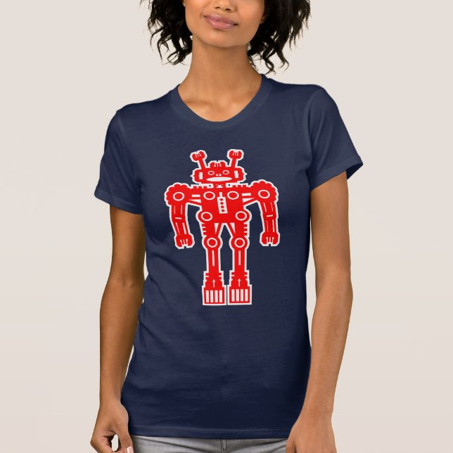 Camiseta Robot Mk I - (Rojo) - Personalizado (Anverso)