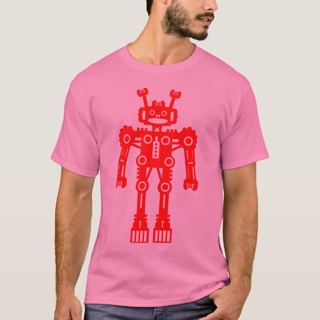 Camiseta Robot Mk I - (Rojo) - Personalizado (Anverso)