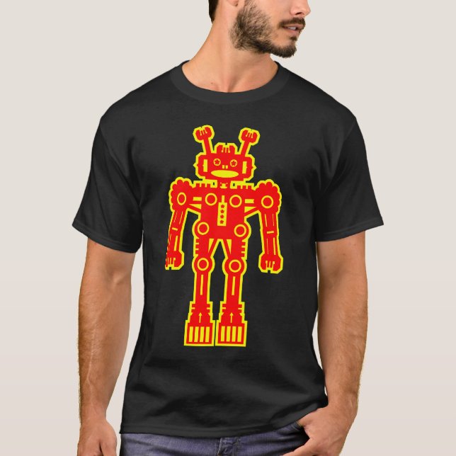 Camiseta Robot Mk I - (Rojo y Amarillo) (Anverso)