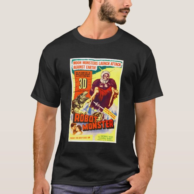 Camiseta Robot Monster Halloween Horror Sci Fi Ape Exterior (Anverso)