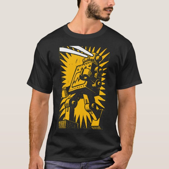 Camiseta Robot Negro (Anverso)