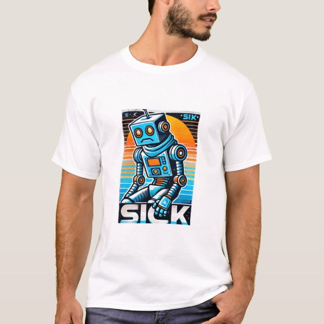 Camiseta Robot para enfermos retro (Anverso)