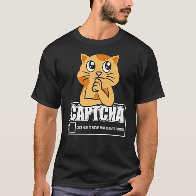 Camiseta Robot para gato Captcha (Anverso)