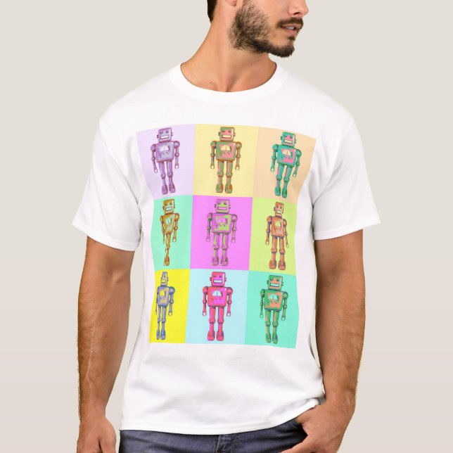 Camiseta Robot pop retro v1 (Anverso)