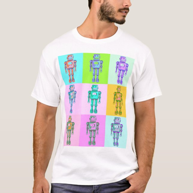 Camiseta Robot pop retro v3 (Anverso)