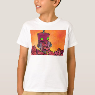 Camiseta Robot por completo de corazones