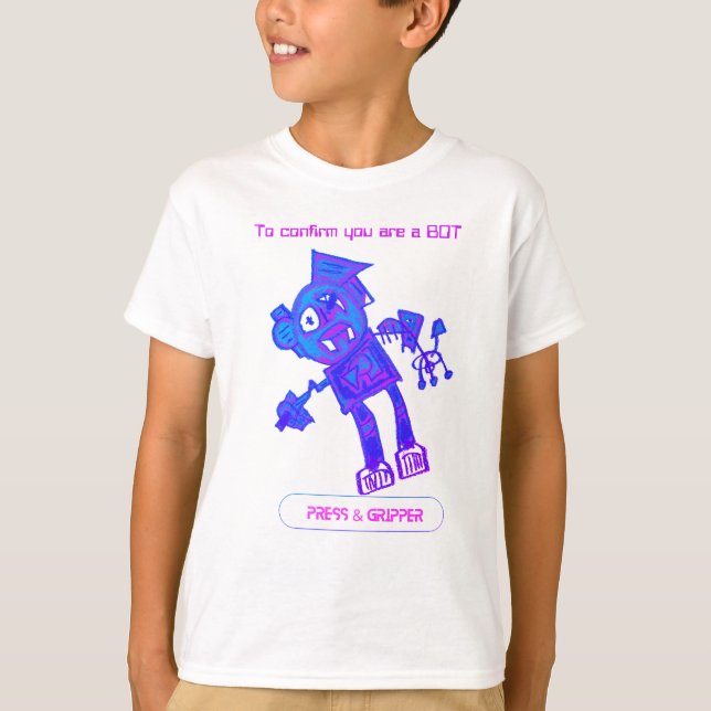 Camiseta Robot Press & Gripper (Anverso)