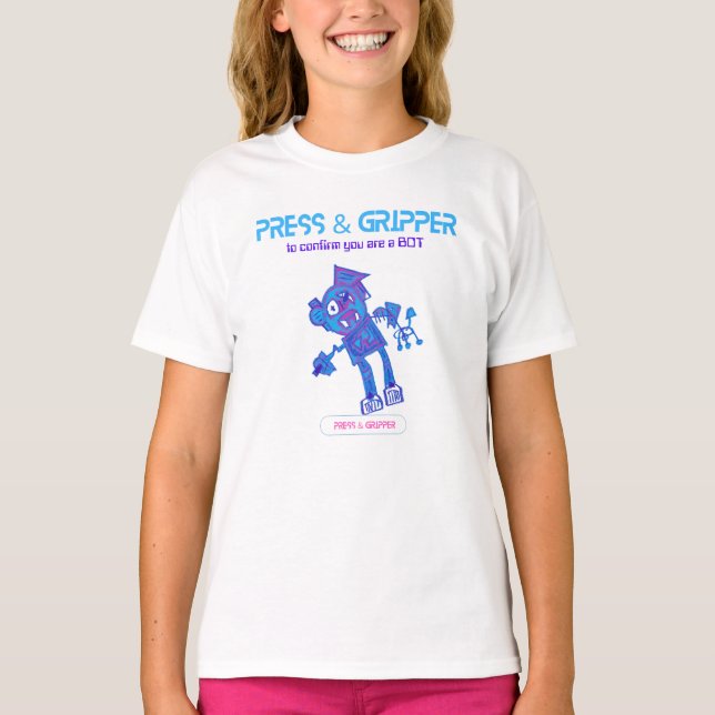Camiseta Robot Press & Gripper (Anverso)