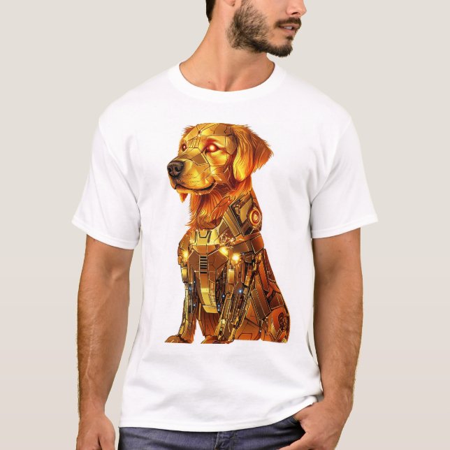 Camiseta Robot Retriever � Futuristic Mecha Dog (Anverso)