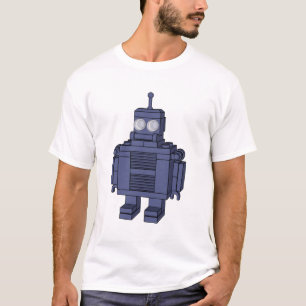 Camiseta Robot retro - azul