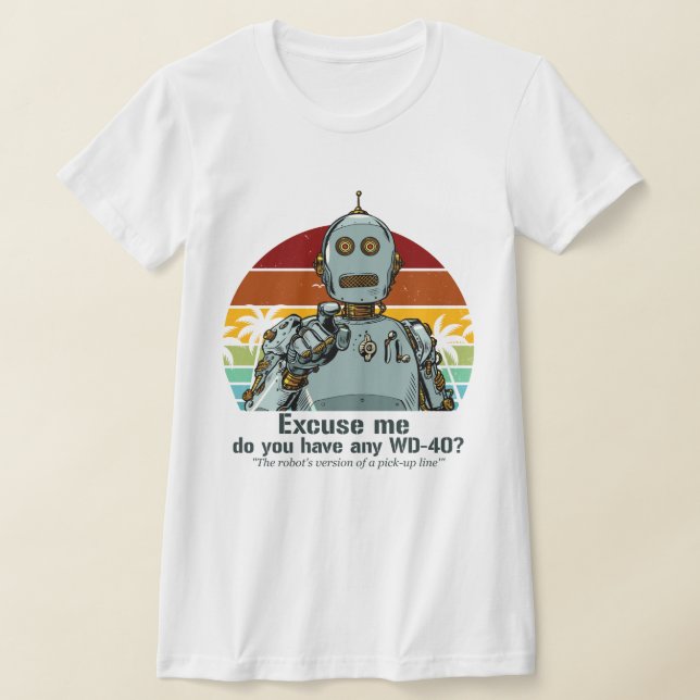 Camiseta Robot retro divertido necesita aceite (Distribución)