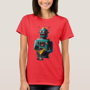 Camiseta Robot Retro Futurista ROBIA 12J2 Mixólogo