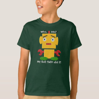Camiseta Robot retro lindo - amarillo - gemelo malvado