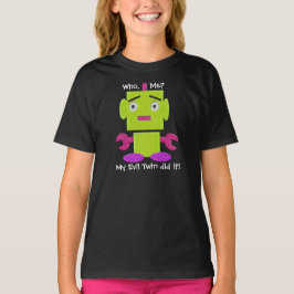 Camiseta Robot retro lindo - Verde ghoul - gemelo malvado