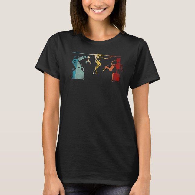 Camiseta Robot Robotics Engineer Retro Vintage (Anverso)