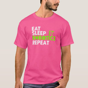 Camiseta Robot Robotics Engineer Vintage Eat Sleep Robotics