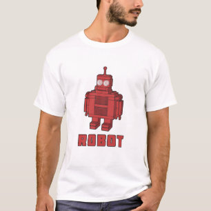 Camiseta Robot rojo retro