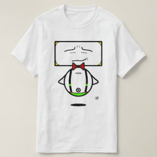 Camiseta robot(s) elegante(s) fresco(s) con papilón rojo