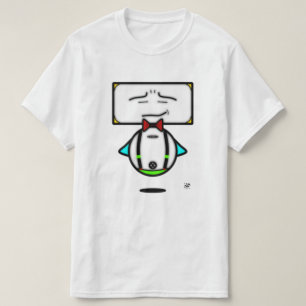 Camiseta robot(s) elegante(s) fresco(s) con papilón rojo ve