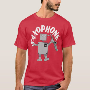 Camiseta Robot saxofónico texto